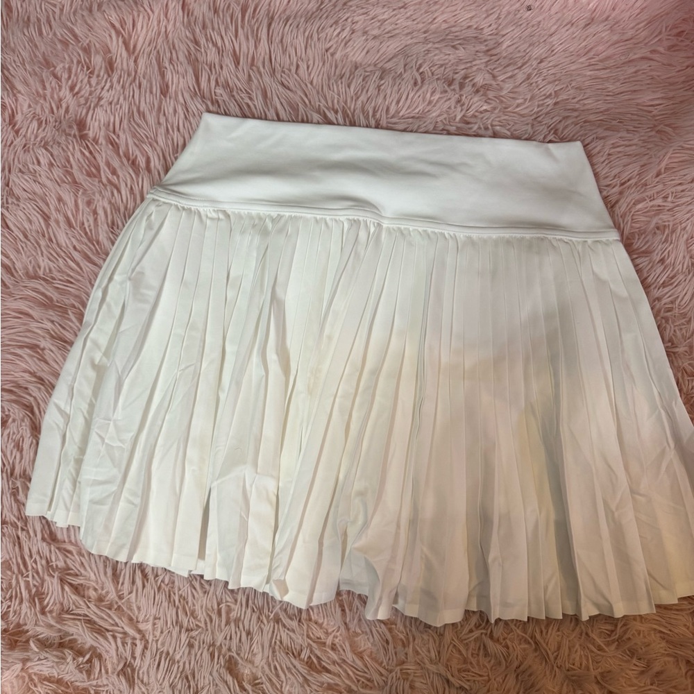 White Pleated Skirt